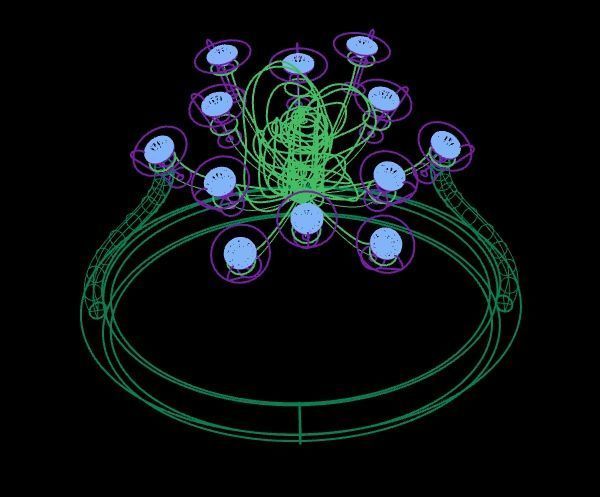 Diamond Rose Ring RG17 3D print model_9