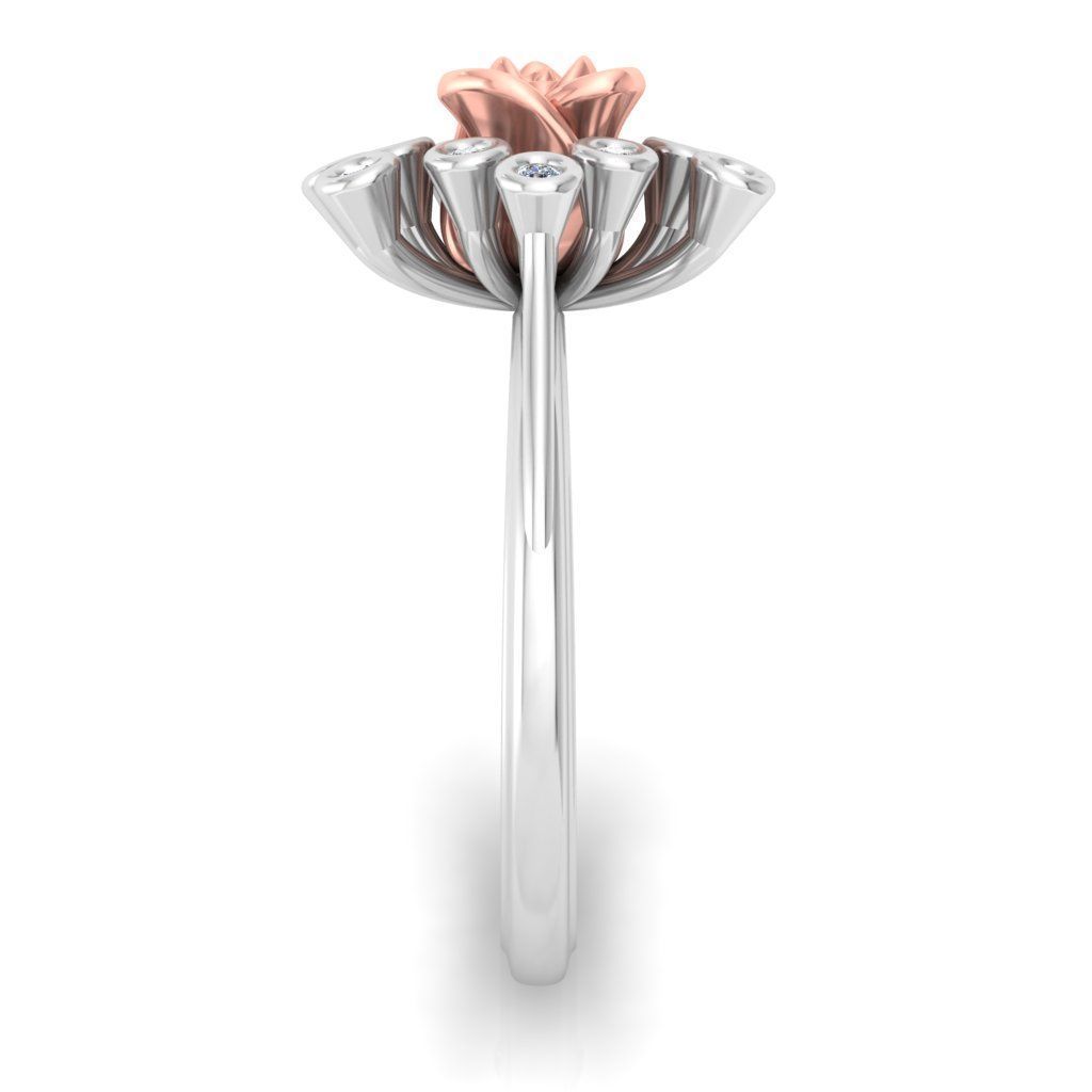 Diamond Rose Ring RG17 3D print model_4