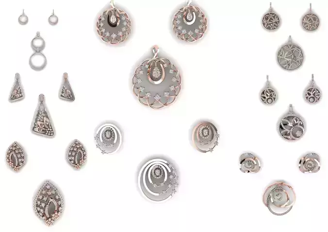 33 Short Pendant Set 3dm - Stl