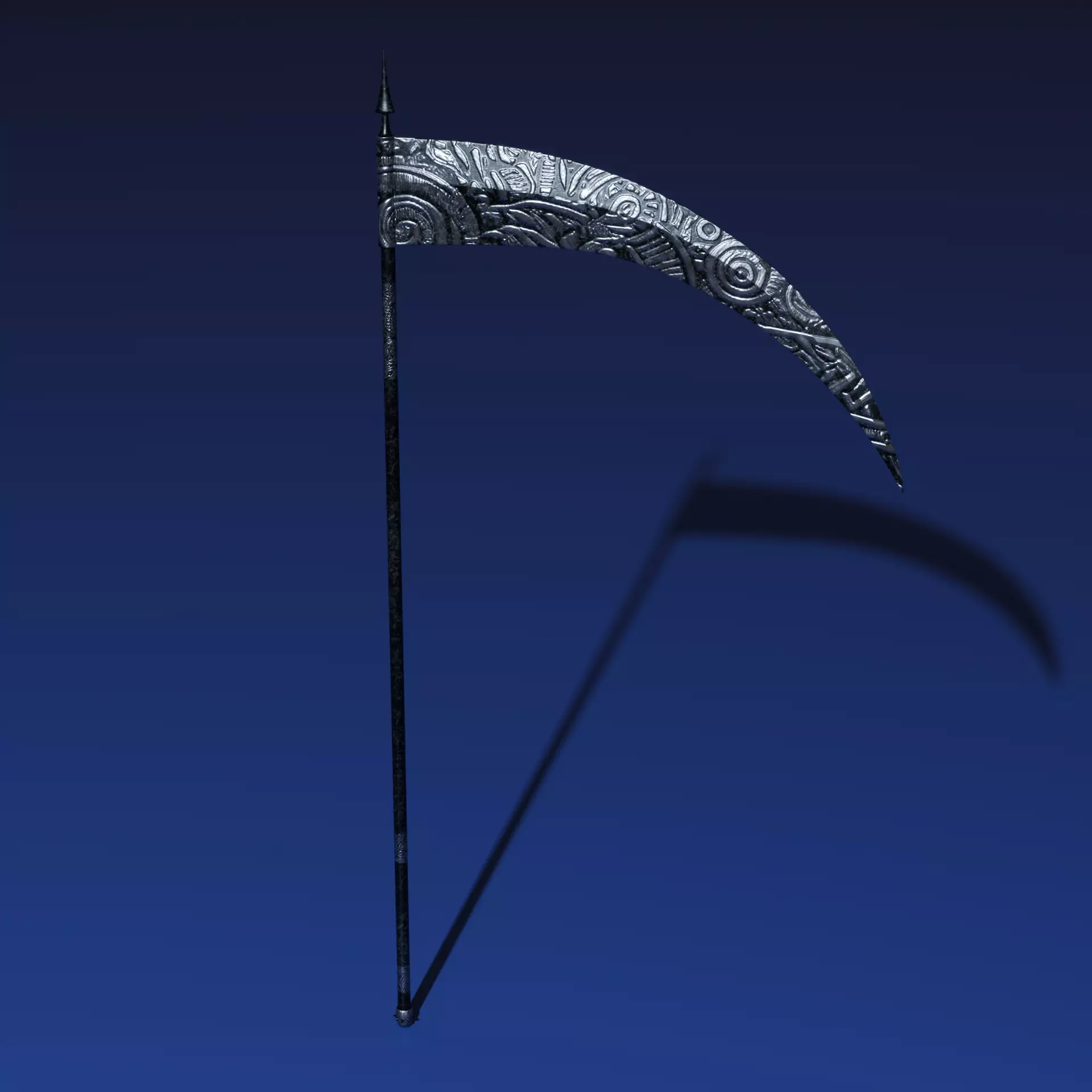 The reaper scythe Free low-poly 3D model_0