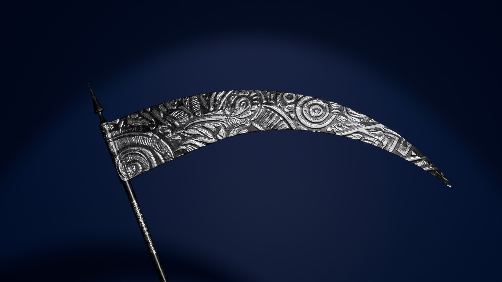 The reaper scythe Free low-poly 3D model_1