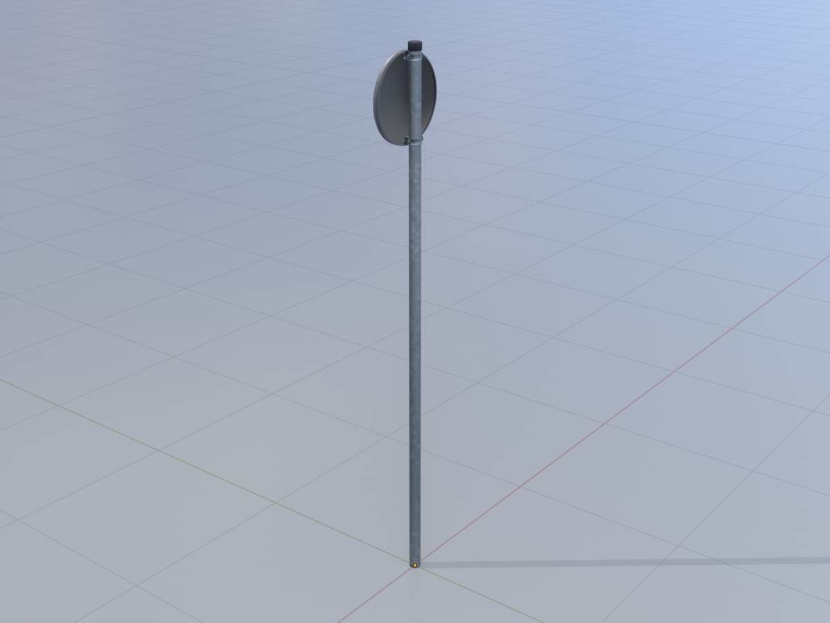 Traffic sign 274-5 Speed limit 5 km h Size 1 Low-poly 3D model_2