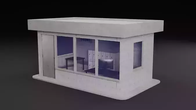 Low Poly Security Cabin