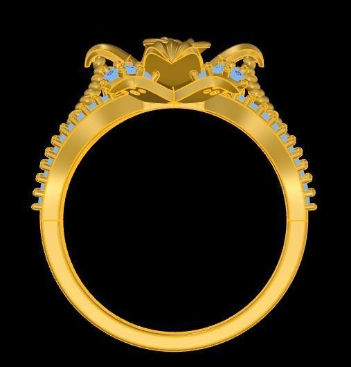 Diamond Rose Ring RG18 3D print model_10