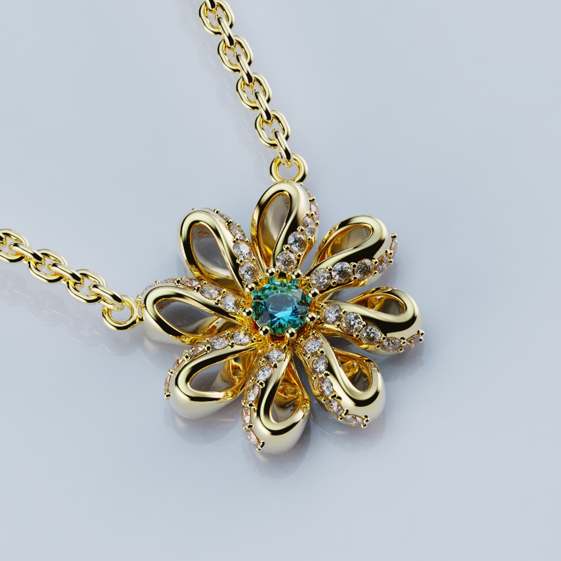 Pendant Daisy 3D print model_1