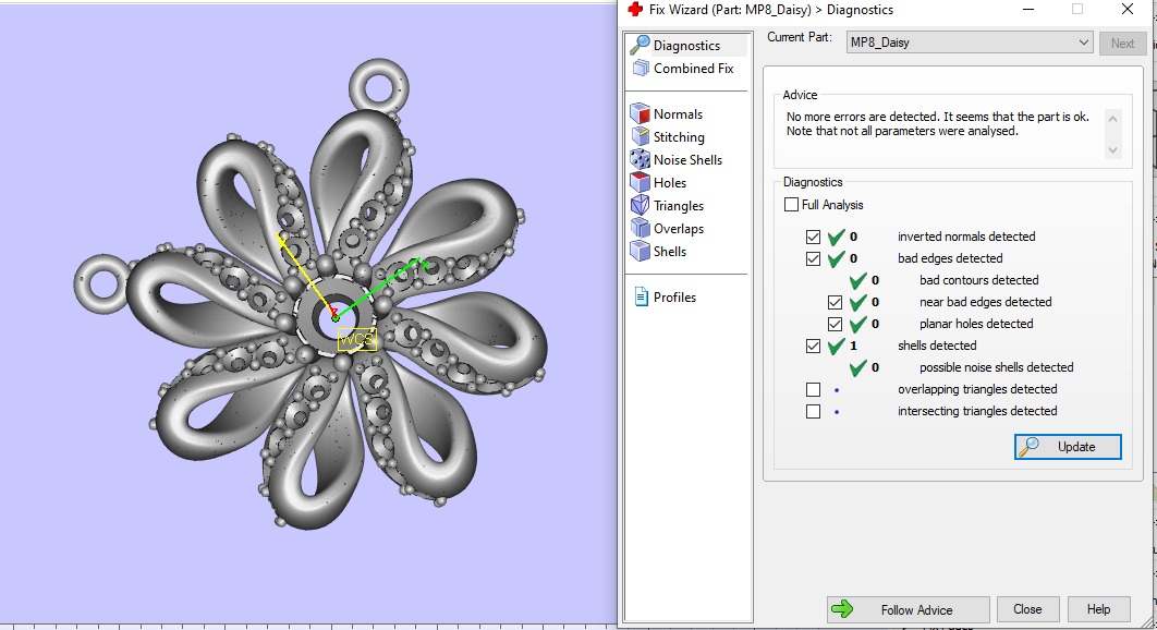 Pendant Daisy 3D print model_9