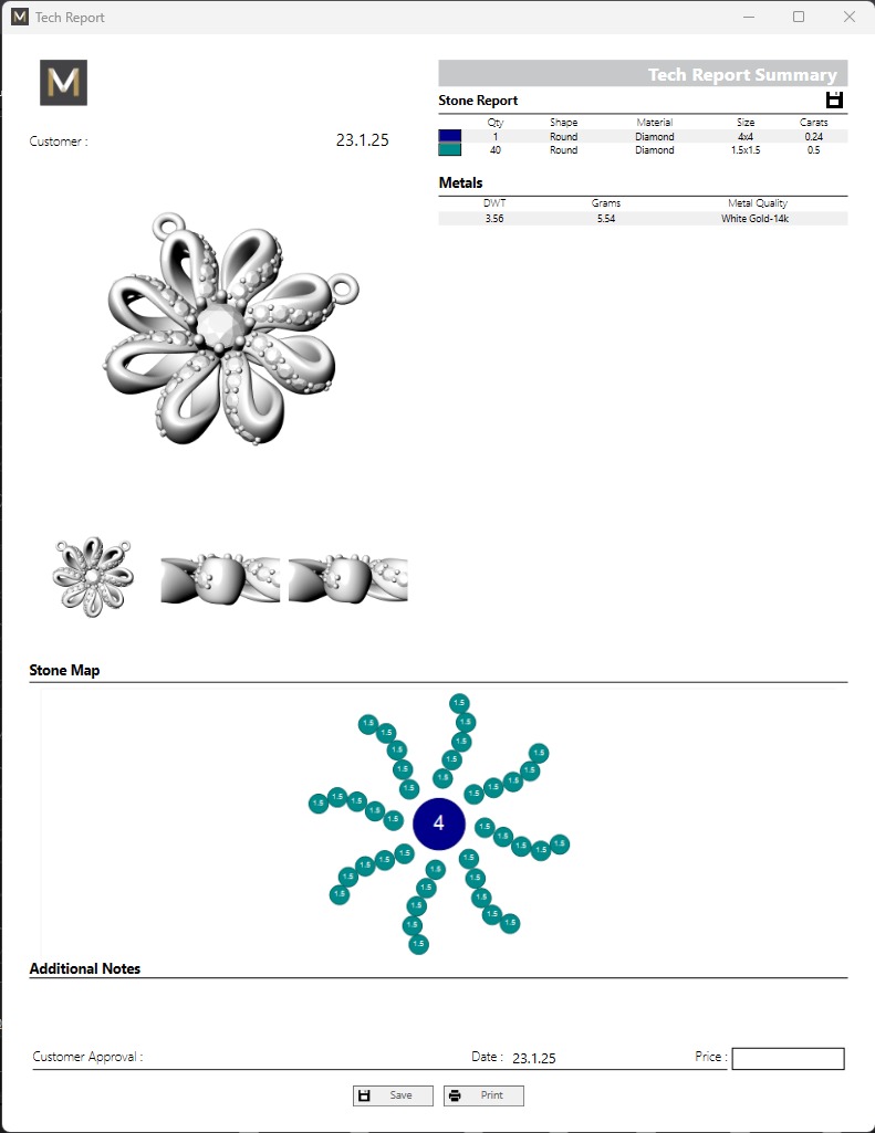 Pendant Daisy 3D print model_8