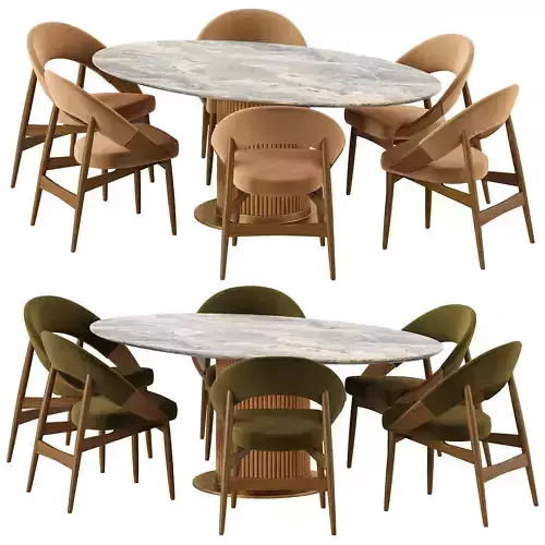 Lachlan Chair and Murcell Oval Table