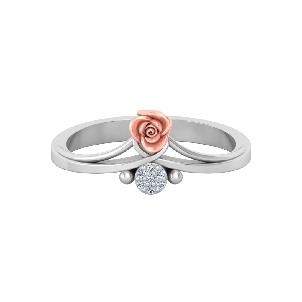 Diamond Rose Ring RG19 3D print model_2