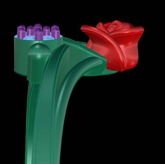 Diamond Rose Ring RG19 3D print model_8