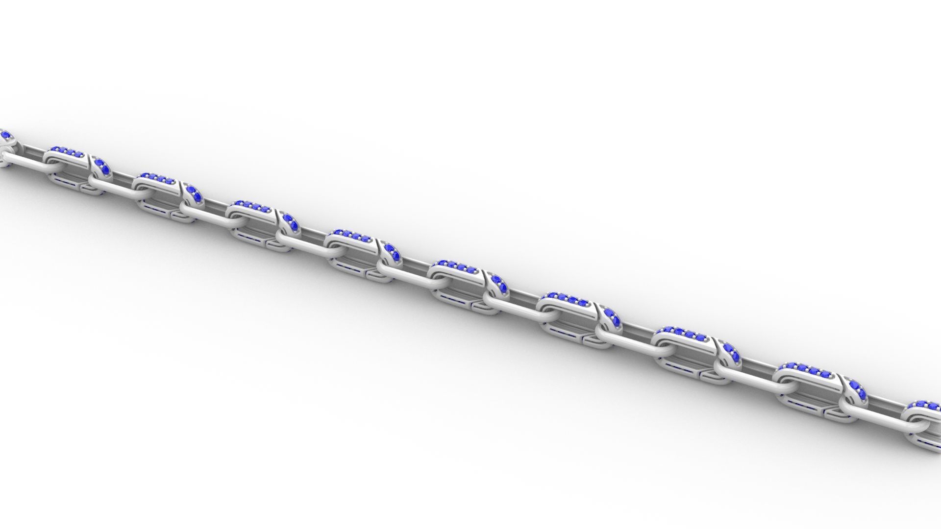 Jewelry Chain Bracelet Hook Lock Model BRT03 3D print model_3