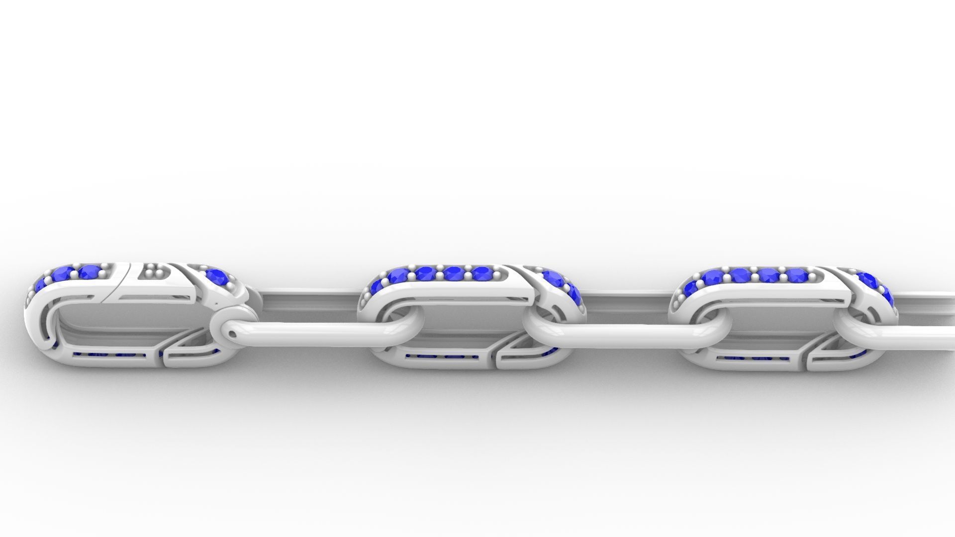 Jewelry Chain Bracelet Hook Lock Model BRT03 3D print model_5