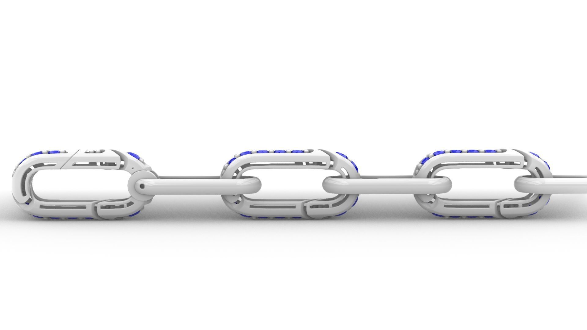 Jewelry Chain Bracelet Hook Lock Model BRT03 3D print model_6