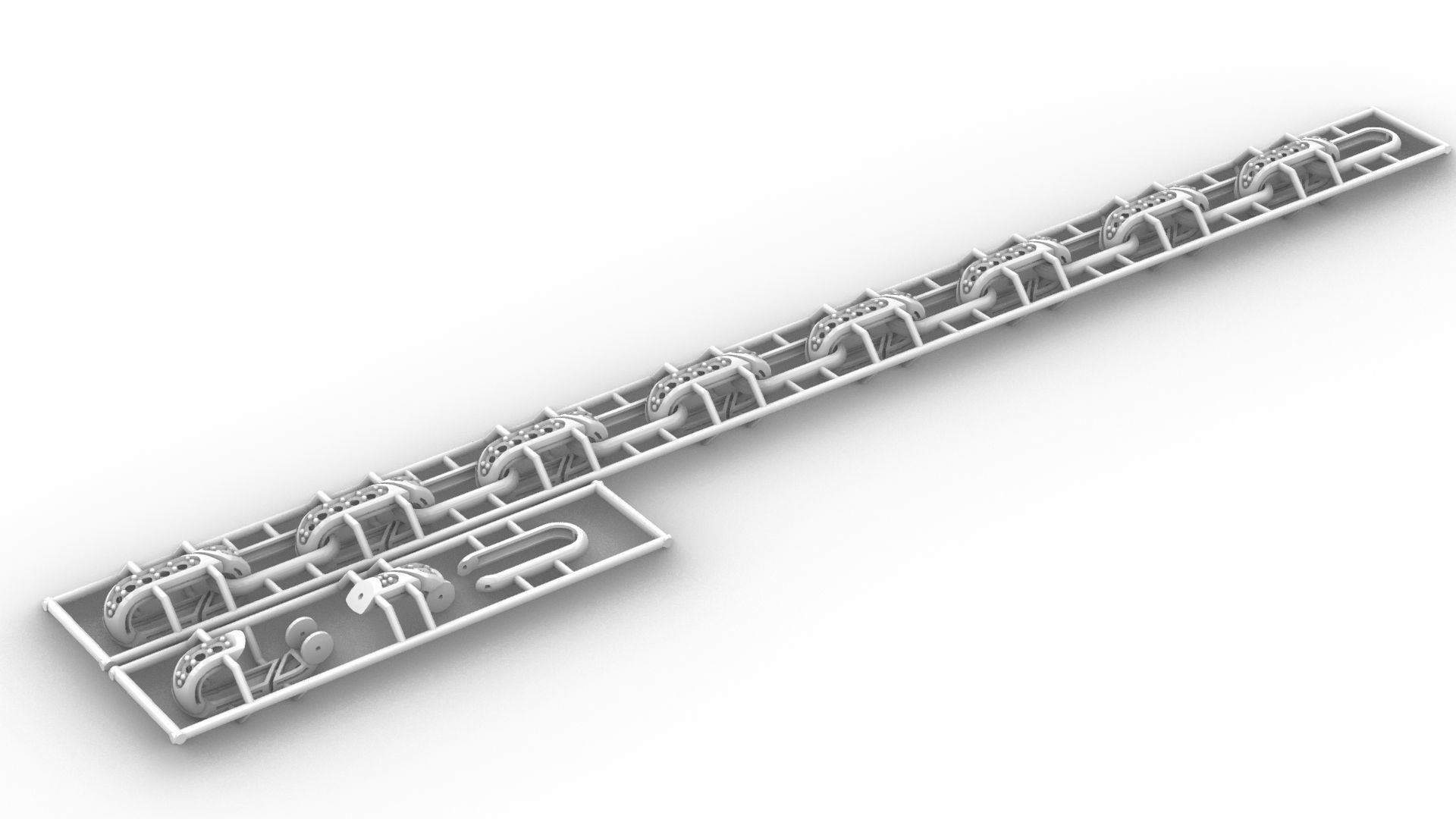 Jewelry Chain Bracelet Hook Lock Model BRT03 3D print model_14