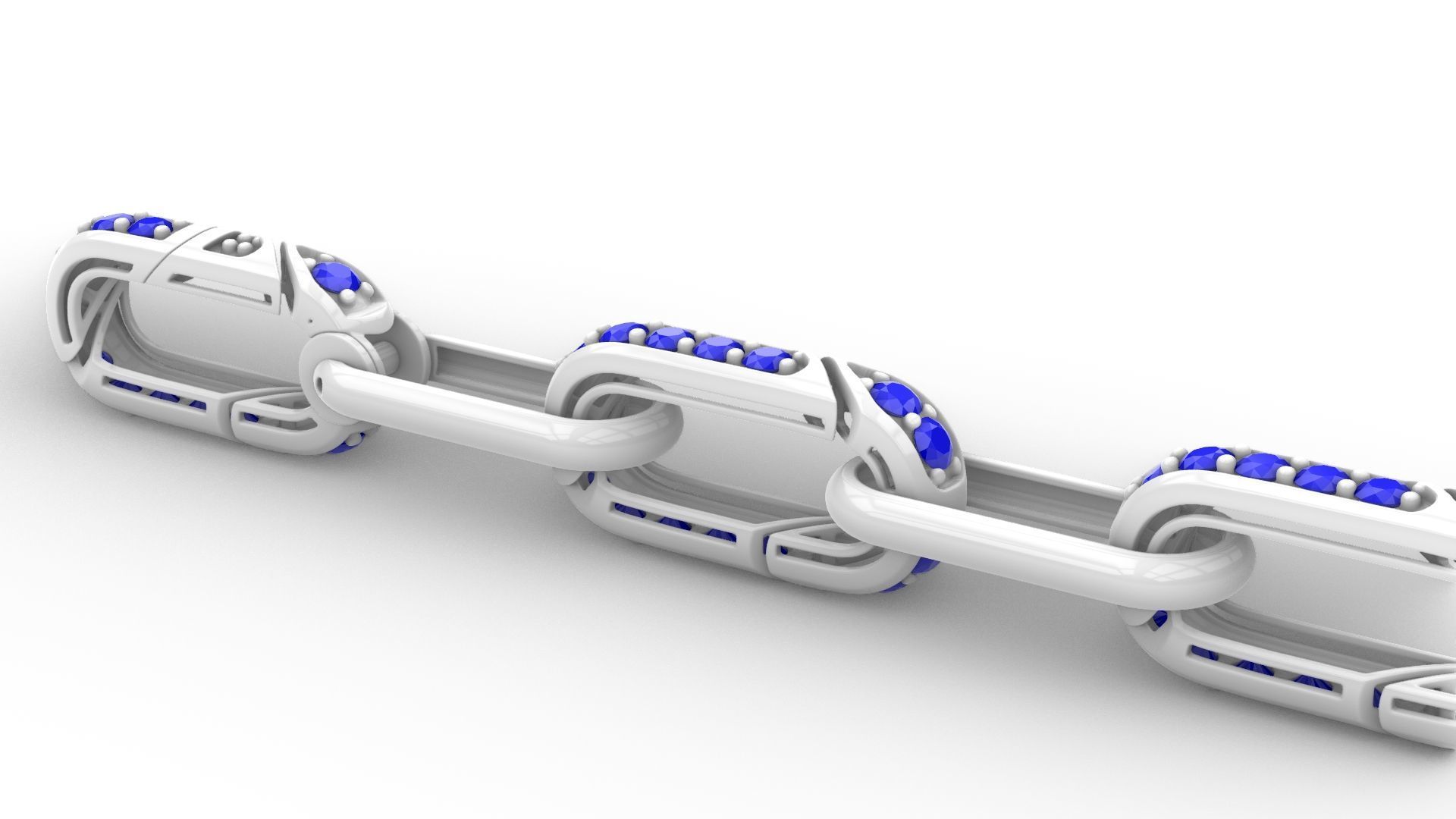 Jewelry Chain Bracelet Hook Lock Model BRT03 3D print model_7