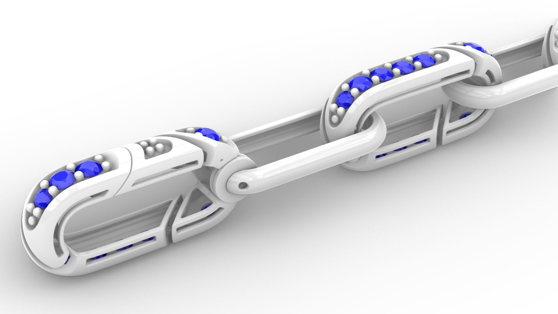 Jewelry Chain Bracelet Hook Lock Model BRT03 3D print model_8