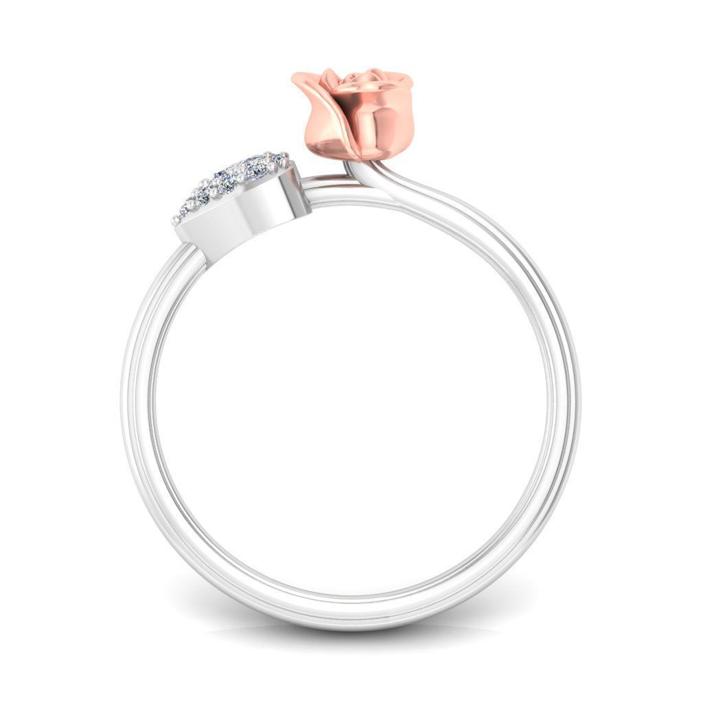 Diamond Rose Ring RG20 3D print model_3