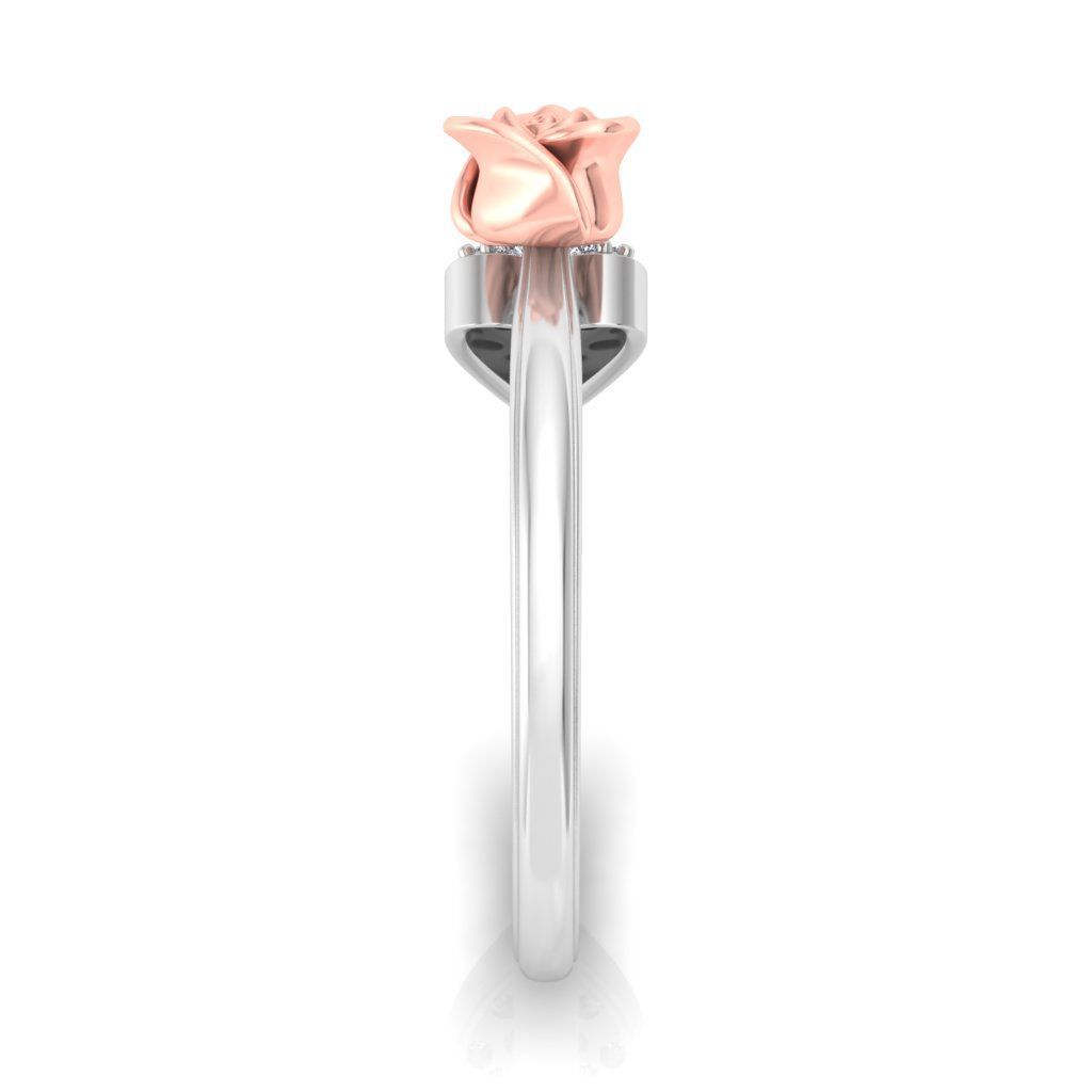 Diamond Rose Ring RG20 3D print model_4