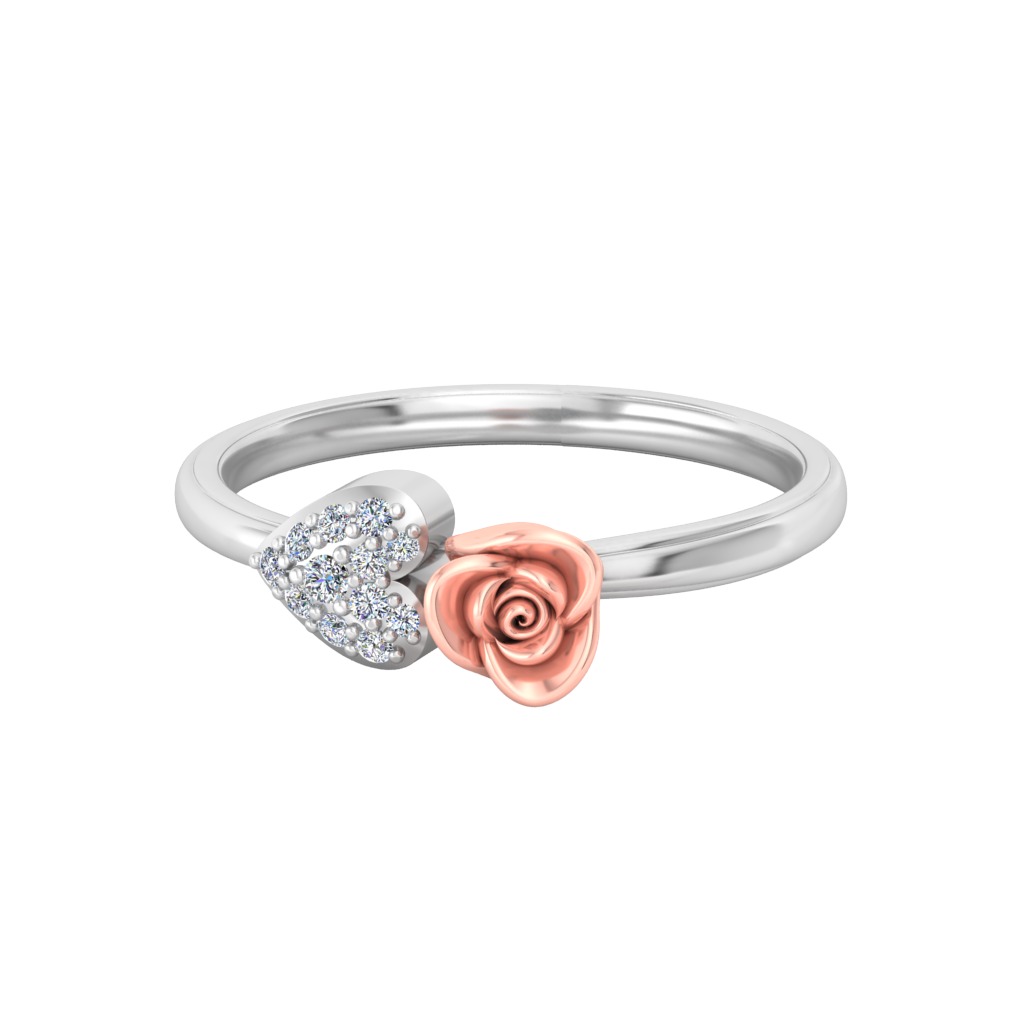 Diamond Rose Ring RG20 3D print model_2