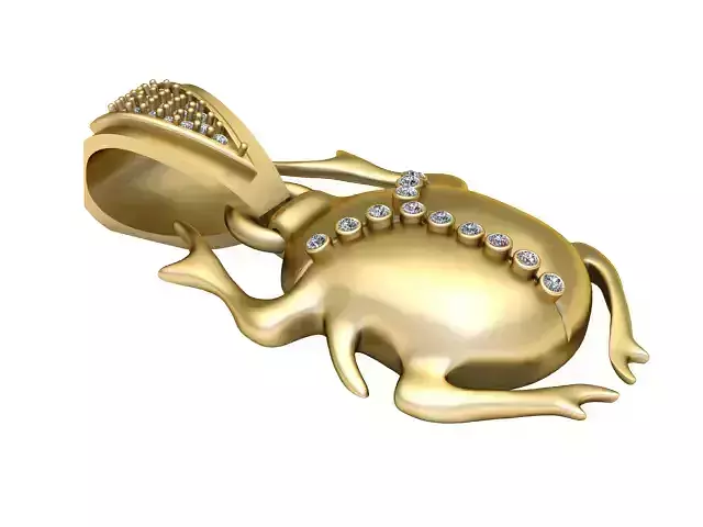 GOLDEN BEETLE PENDANT 3D PRINTABLE MODLE 