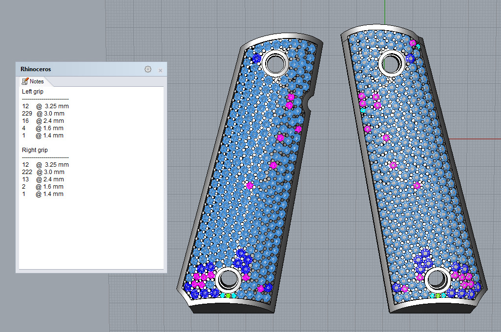 Colt 1911 grips 3D print model_10