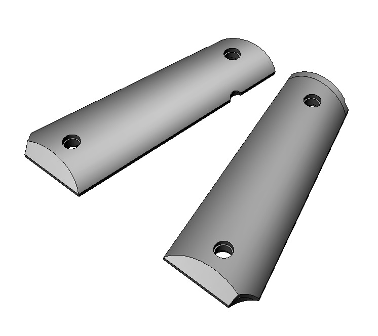 Colt 1911 grips 3D print model_6