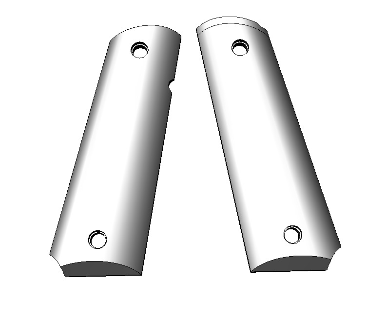 Colt 1911 grips 3D print model_8