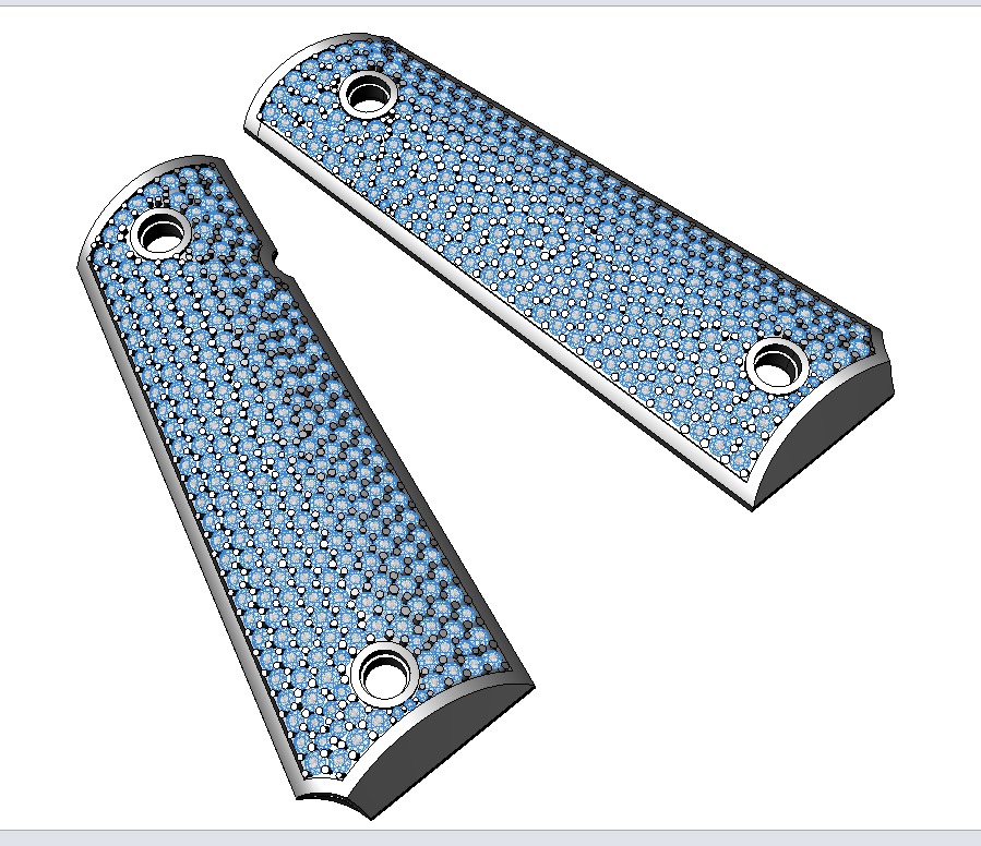 Colt 1911 grips 3D print model_1