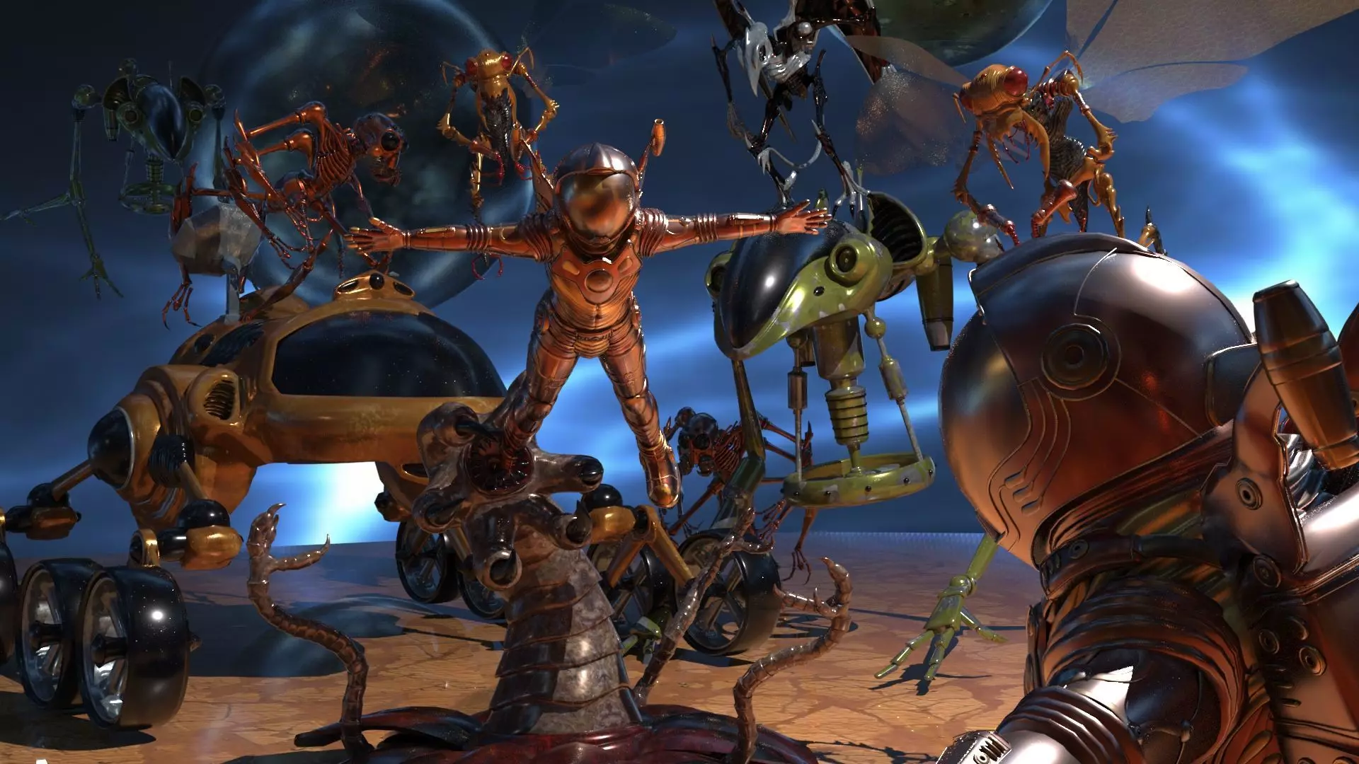 Space Creatures Pack 3D model_0