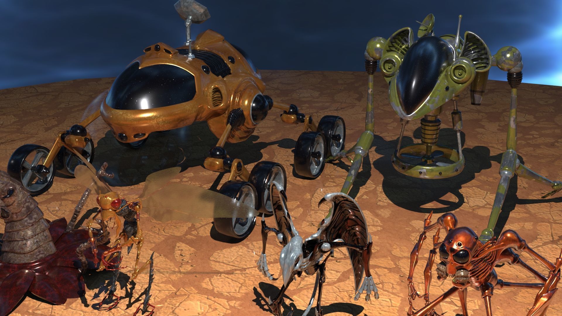 Space Creatures Pack 3D model_5