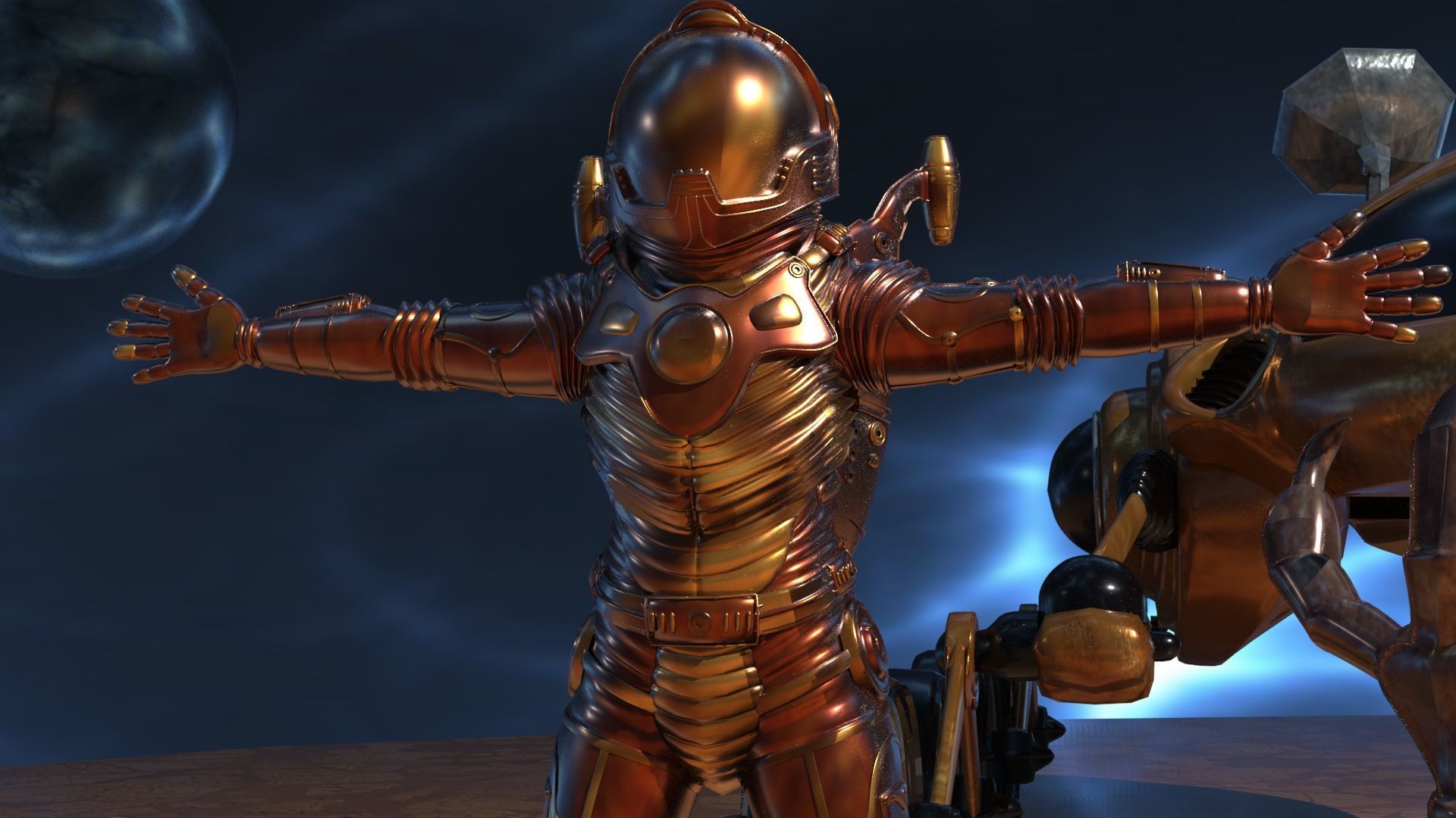 Space Creatures Pack 3D model_16