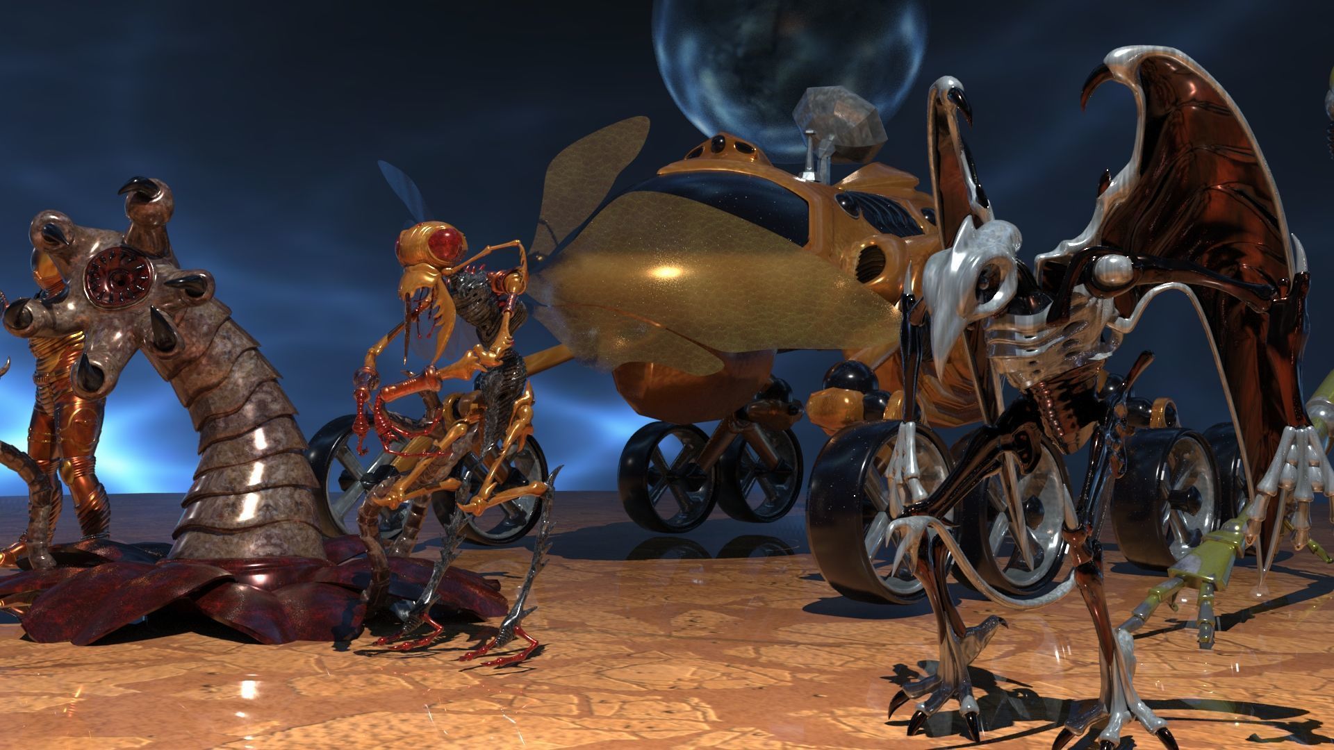 Space Creatures Pack 3D model_12