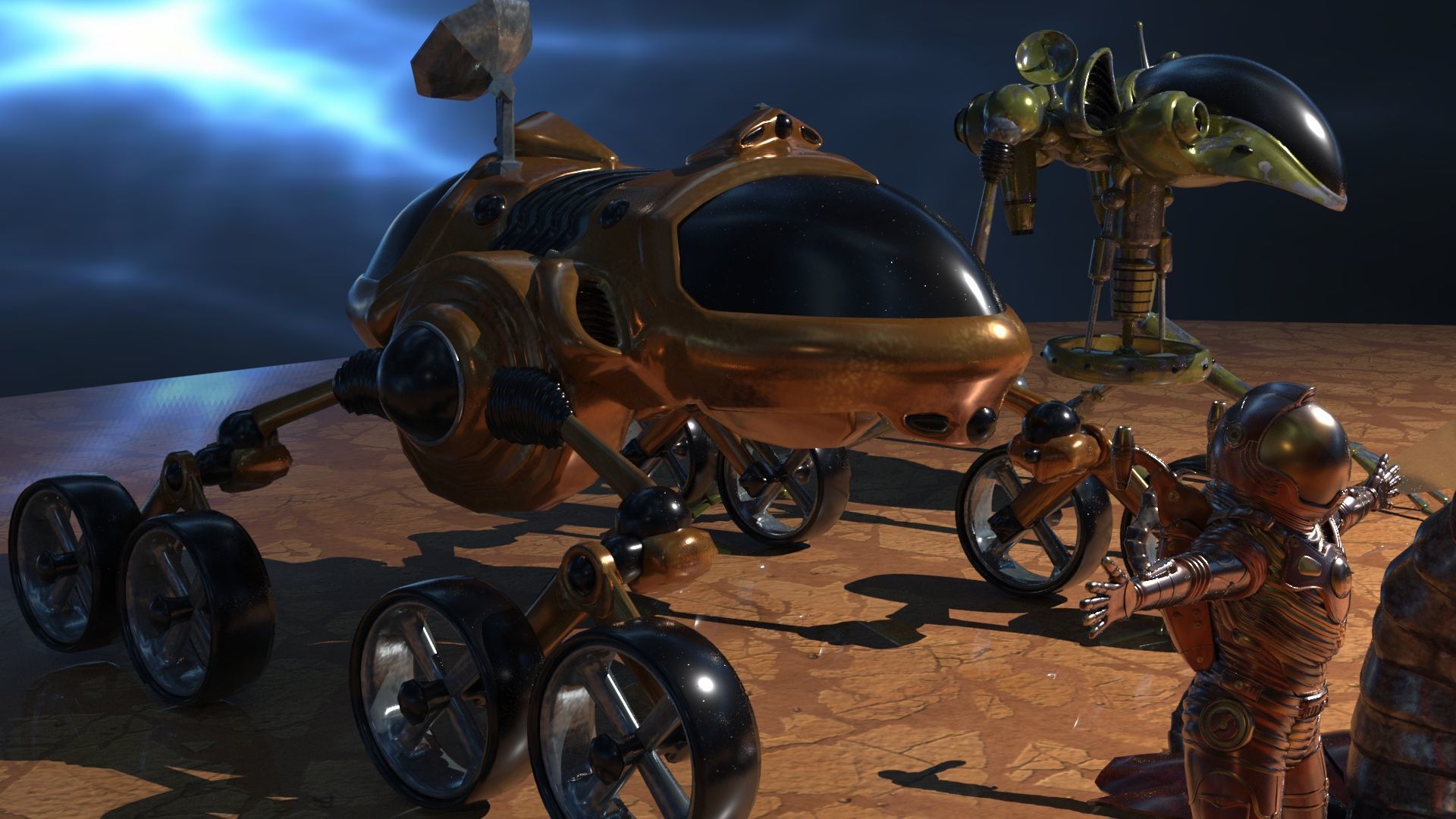 Space Creatures Pack 3D model_10