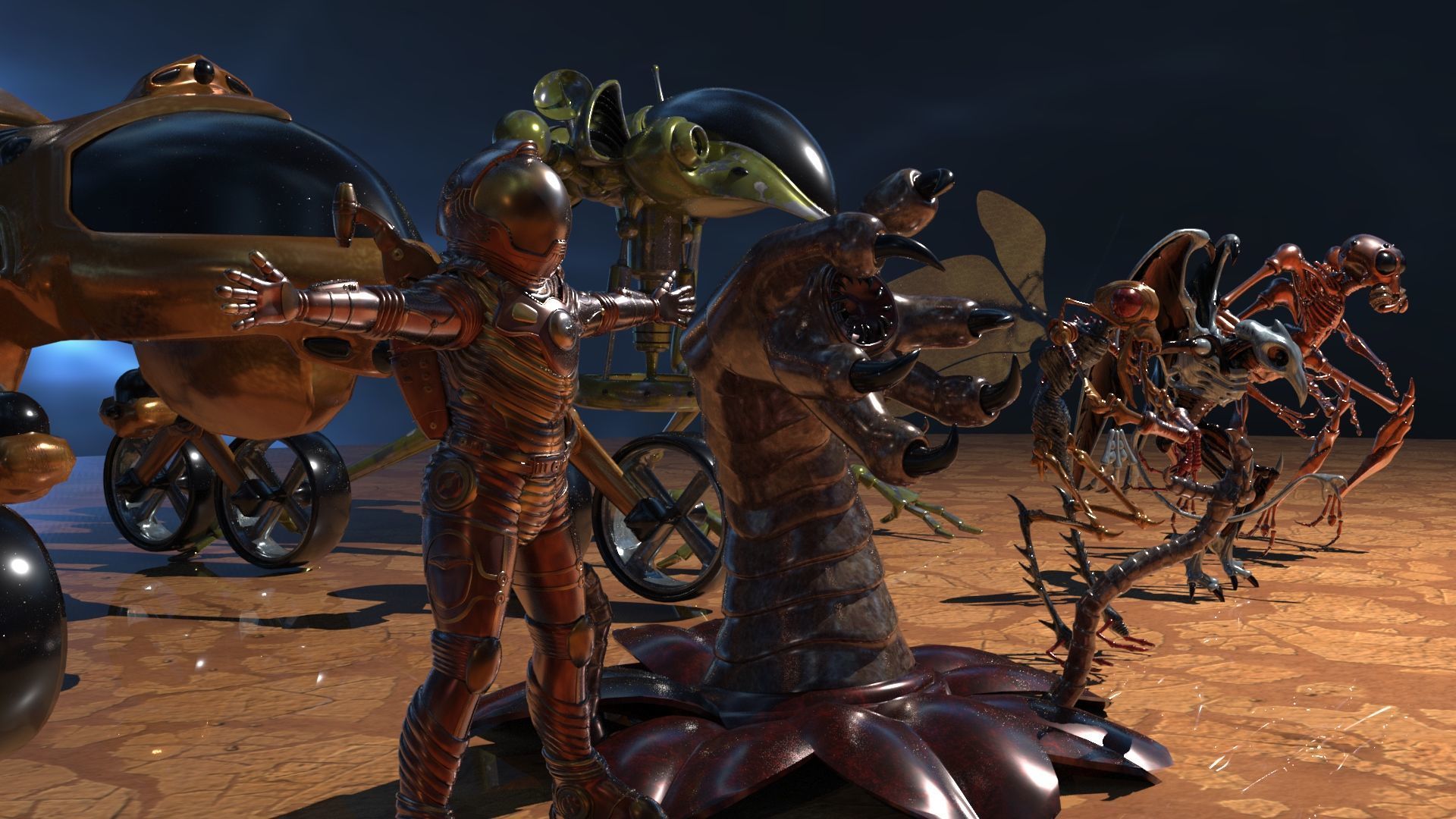 Space Creatures Pack 3D model_7