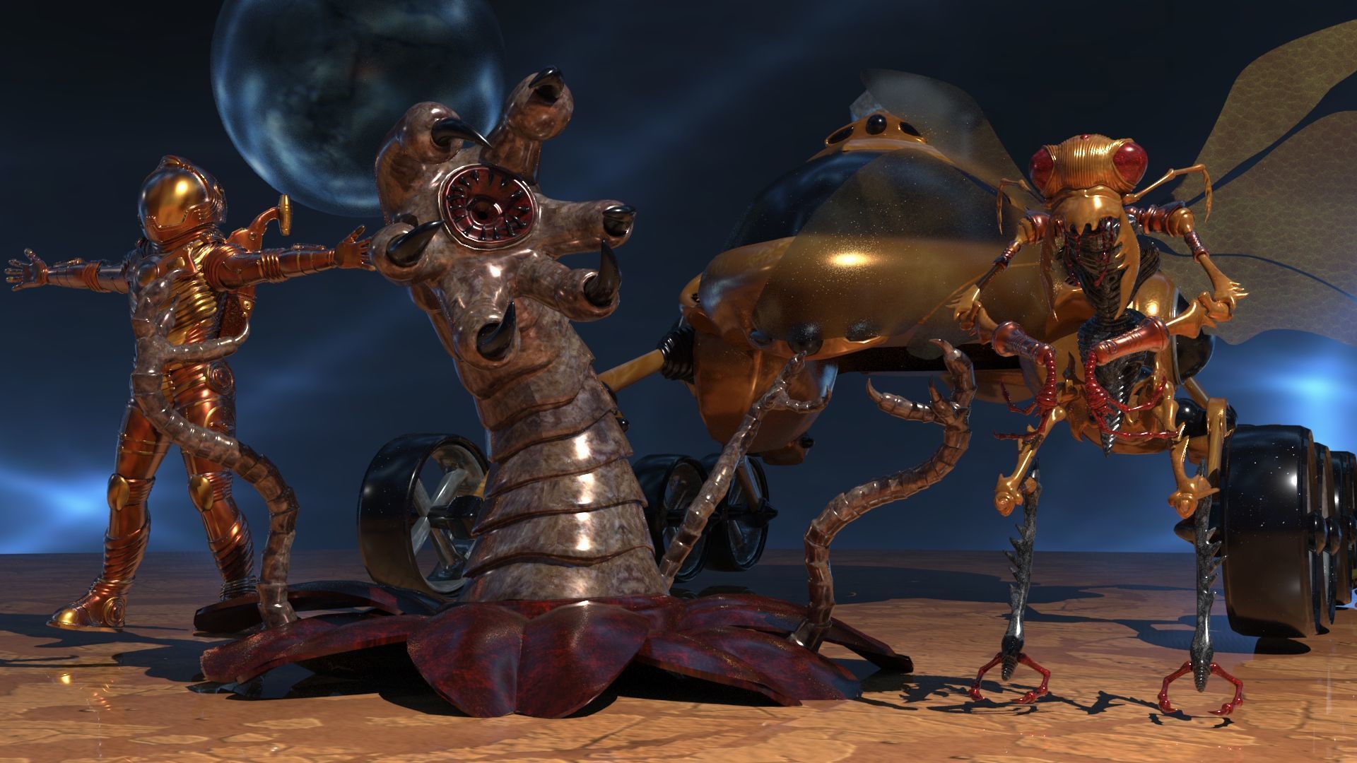 Space Creatures Pack 3D model_11