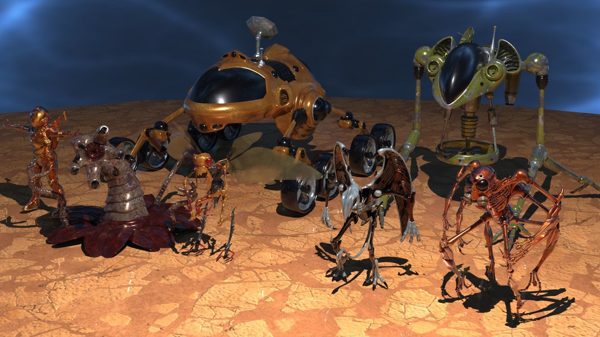 Space Creatures Pack 3D model_2