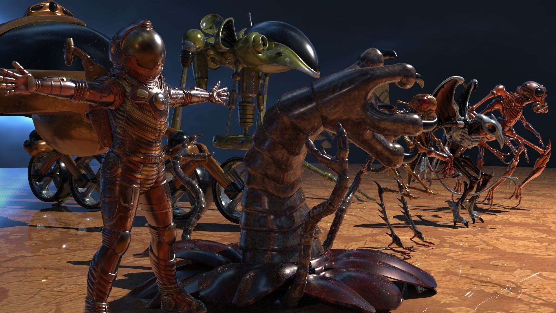 Space Creatures Pack 3D model_14