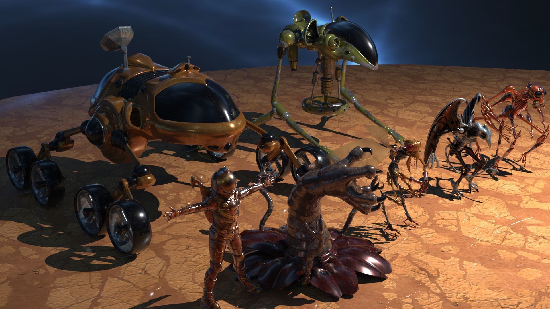 Space Creatures Pack 3D model_4