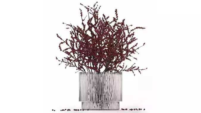 beautiful bouquet of branches with red berries 481
