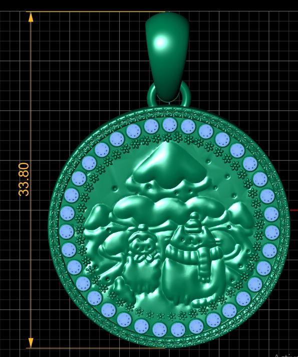  CONNEMORATIVE COIN NEW YEAR GIFT CHRISTMAS 3D PRINTABLE MODEL 3D print model_3