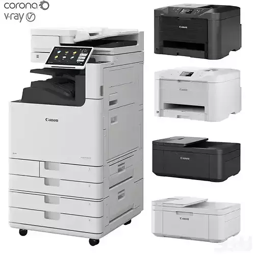 Canon printer set 1 3D model