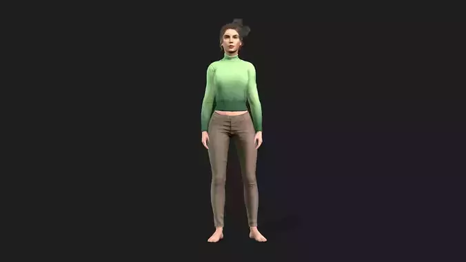 3d woman for animations 3D model