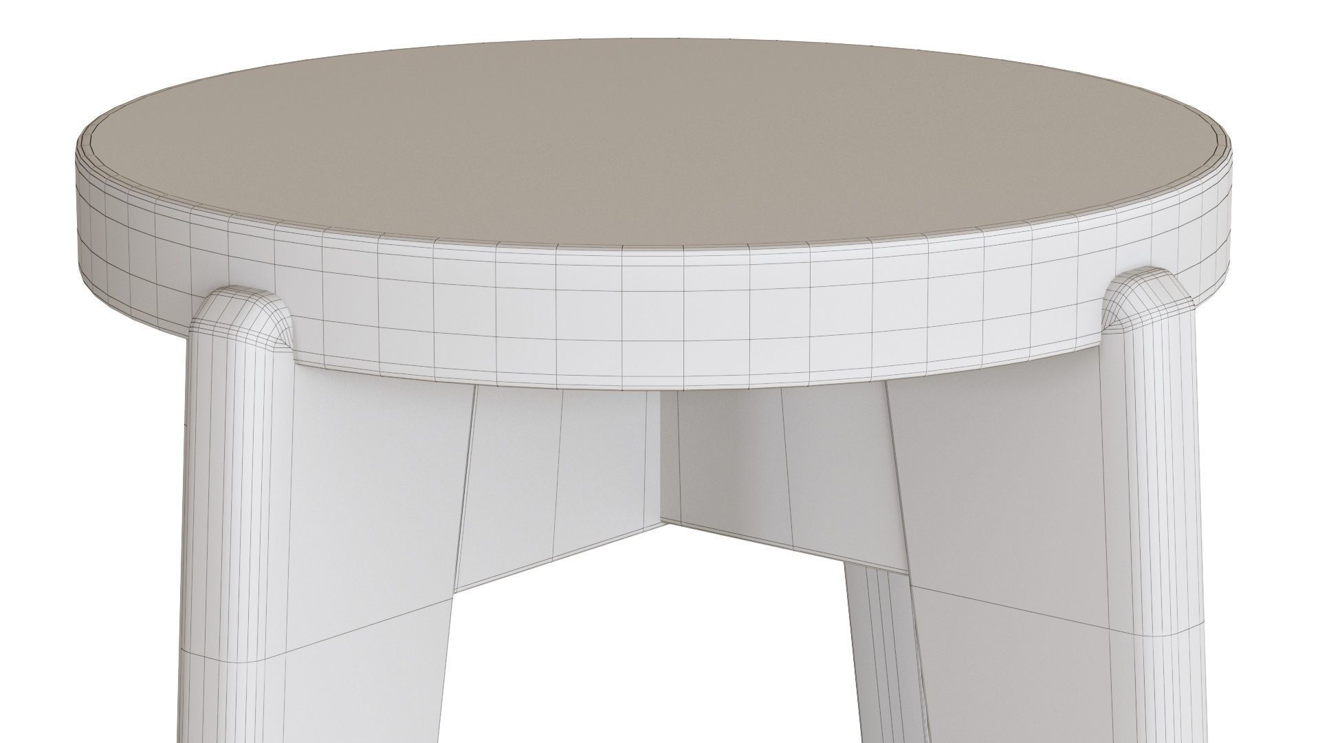 Pierre Jeanneret Counter Stool 3D model_21