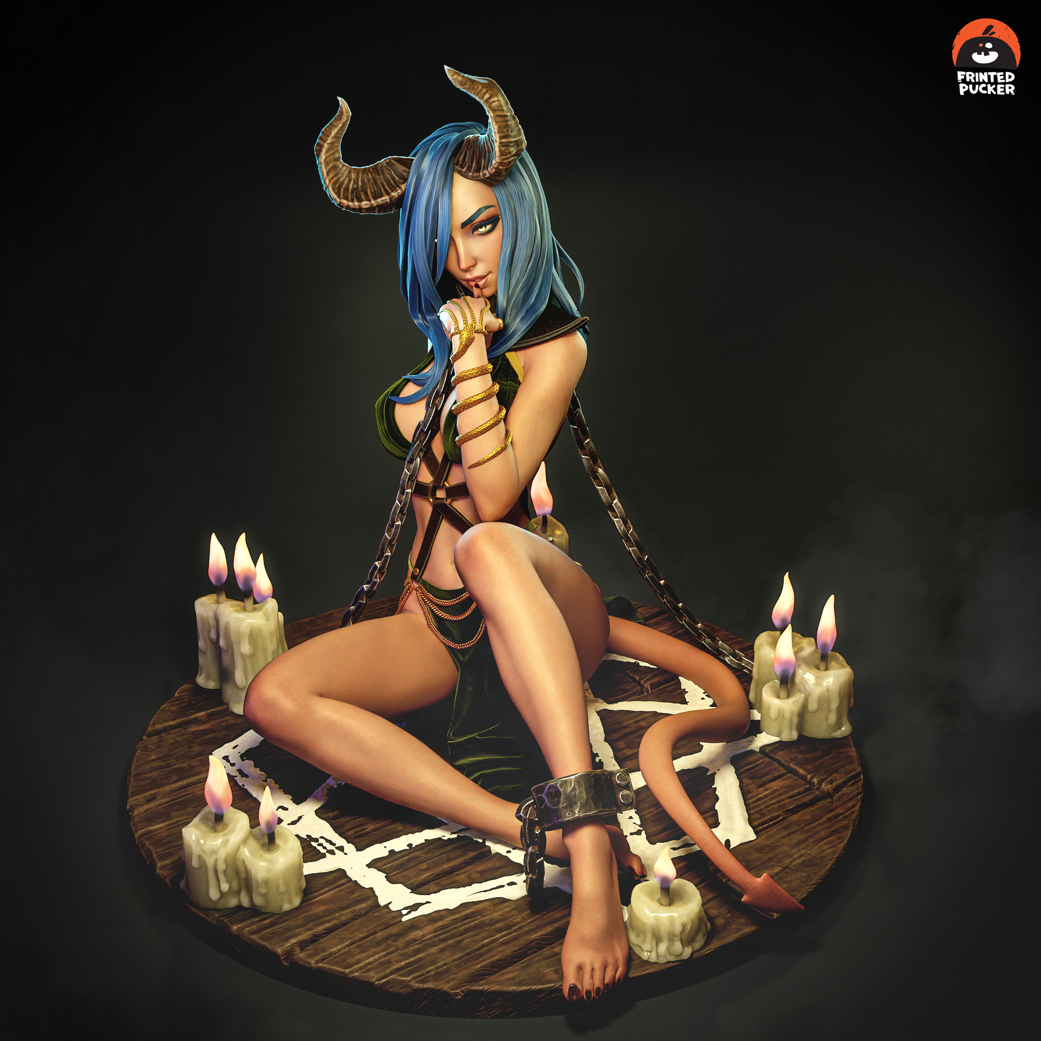 Demoness 3D print model_6