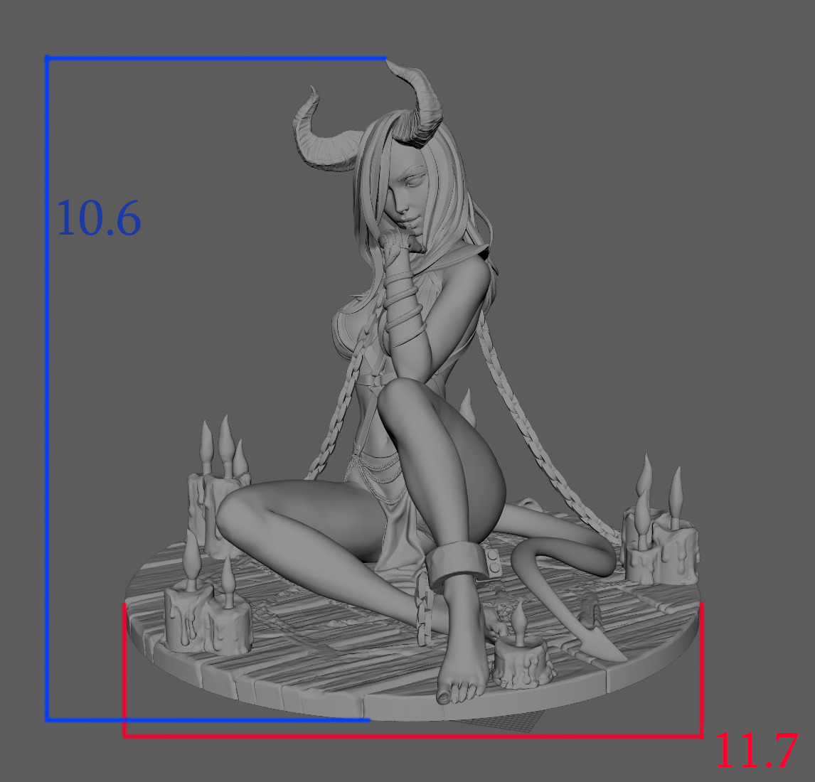 Demoness 3D print model_8