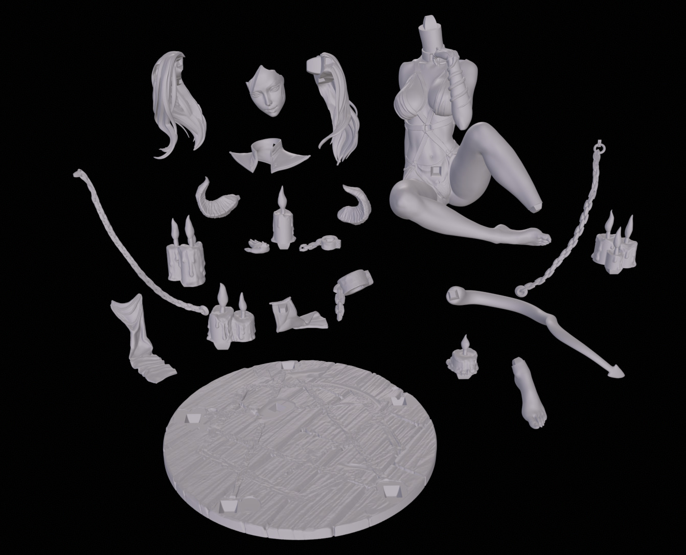 Demoness 3D print model_7