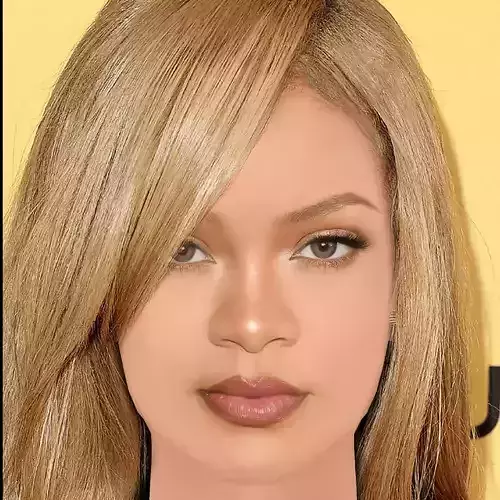 Rihanna Head - No Hair - Low poly head for game