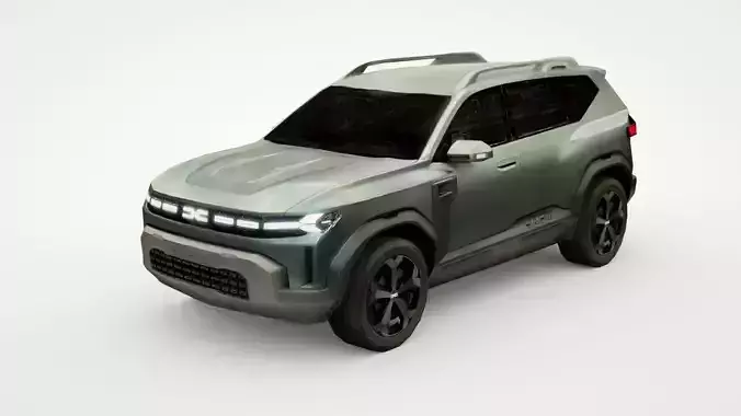 2024 DaciaRenault Bigster Low-poly 3D model