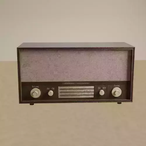 Vintage Radio 3D Model - Low poly