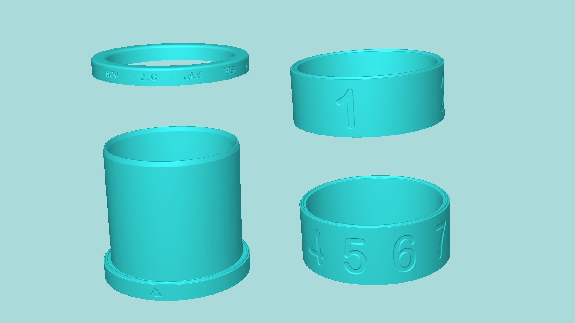 Calendar Vase - Spinning - Plant Pot - Home Decor 3D print model_7